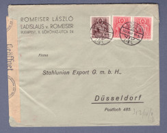 OKW ZENSUR - CENSURA - MAGYARORSZAG - HUNGARY -  UNGARN -  BUDAPEST 9 42 MAR --> DÜSSELDORF  (666GMZ-107) - Briefe U. Dokumente