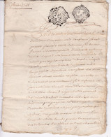 Acte Notarié 1751 8 Pages Gén. De  Limoges, Angoumois,  à Décrypter ! - Manuscripts