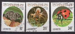 U6364 - CONGO BRAZZAVILLE Yv N°991/93 Insects - Oblitérés