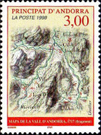 Andorre (F) Poste N** Yv:508/509 Cartes Géographiques Du Pays - Géographie