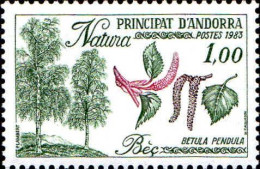 Andorre (F) Poste N** Yv:311/312 Natura Bèc Betila Pendula & Truita Fario - Protection De L'environnement & Climat
