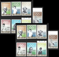 ● Sharjah 1968 ֍ OLIMPIC WINNERS ● Owens Fanny Zatopex D'Oriola Benvenuti Fraser + Don Schollander ● X 2 ● Lotto X52 ● - Sharjah