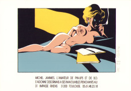 Carte Visite Serigraphiée Signée Dessin De MINIAC , PIN UP - Cartes Postales
