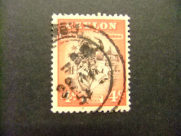 40 CEYLAN CEYLON ( Sri Lanka )1950 // Danseur Kandyan / YVERT 280 FU - Sri Lanka (Ceylan) (1948-...)
