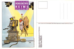 Carte Postale De JUILLARD Pour Les Rencontres Europeenes Télévision De REIMS - Cartes Postales