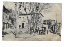 07 ARDECHE -  Marcols Les Eaux - La Place - Arrivée De L' Autobus - Autres & Non Classés