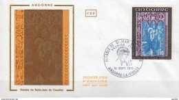 FDC ANDORRE FDC  YT 216 " RETABLE DE LA CHAPELLE SAINT-JEAN-DE-CASELLES". - FDC