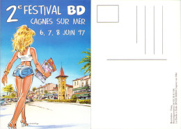 Carte Postale De DANY Pour Festival Bd Cagnes Sur Mer 1997 - Cartes Postales
