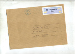 Lettre Flamme Neopost Double Sur Vignette Eco - 2000 « Avions En Papier »