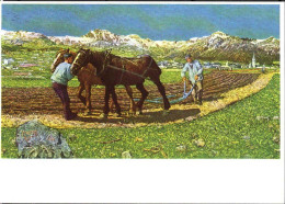 Suisse CP Non-circulée (0068) Giovanni Segantini Am Pflug Aktion Für Vorbereitung Auf Krankenpflege - Agriculture