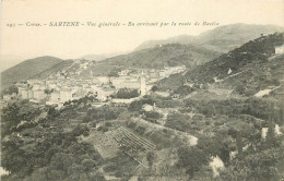 4 Cpa 20 SARTENE. Vue Générale Sur La Ville Et Croix Du Faubourg De France Sur La Vallée - Sartene