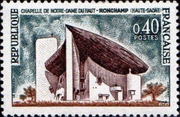 France Poste N** Yv:1435 Mi:1498 Le Corbusier Chapelle De Ronchamp - Other & Unclassified