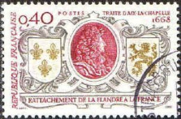 France Poste Obl Yv:1563 Mi:1628 Rattachement De La Flandre à La France Louis XIV (TB Cachet Rond) - Timbres