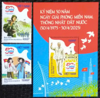 Viet Nam Vietnam MNH Perf Stamps & SS 2025 : 50th Ann. Of Southern Liberation & National Reunification Day (Ms1204) - Viêt-Nam