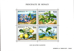 Monaco Bloc N** Yv:51 Mi:49 Les 4 Saisons Du Citronnier - Blocs