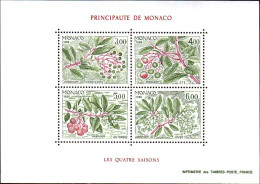 Monaco Bloc N** Yv:36 Mi:34 Les 4 Saisons De L'arbousier - Blocs
