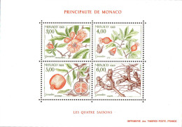 Monaco Bloc N** Yv:44 Mi:42 Les 4 Saisons Du Grenadier - Blocs
