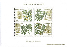 Monaco Bloc N** Yv:43 Mi:41 Les 4 Saisons De L'olivier - Blocs