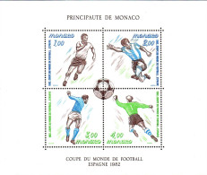 Monaco Bloc N** Yv:21 Mi:20 Coupe Du Monde De Football Espagne Pli - Blocs