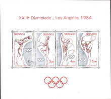 Monaco Bloc N** Yv:27 Mi:25 Los Angeles Gymnastique - Gymnastiek