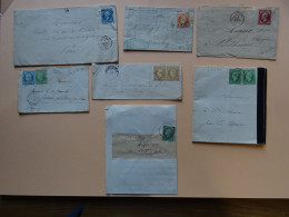 FRANCE Lot De Lettres Napoléon Dentelés Entières Sauf Une,affranchissements Différents Voir Scans - 1863-1870 Napoléon III. Laure