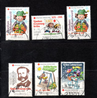 Croatia, Charity Stamps, Used, 2008, 2009, Complete, Michel 113 - 118, Red Cross - Croatie