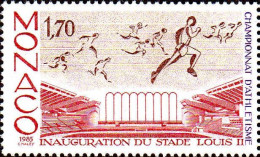 Monaco Poste N** Yv:1475/1476 Championnat D'athlétisme & De Natation - Athletics