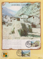 GIROSTAMPS.- ANDORRA - HOJA COMPLETA DE ANDORRA - EUROPA'77 -2 - Lettres & Documents