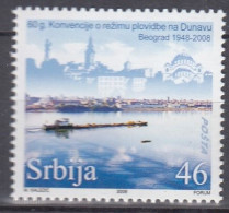 SERBIEN  267, Postfrisch **, 60 Jahre Konvention über Donauschifffahrt, 2008 - Serbie