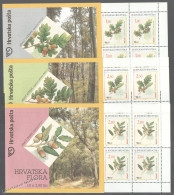 Croatia - Croatie - Croacia 2002 Yvert C580-82, Flora, Trees - Booklets - MNH - Croatie