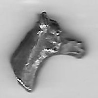 @@ Tête De Cheval Ane Mule Gris En Relief (1.9x2.2) @@anim54.51b - Animaux