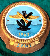 Old Military Plaque Of The Naval Tactics Training School SENT / Hellenic Navy - Grece Greece Greek - Other & Unclassified