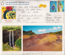 Airmail AK  "Mauritius - Chamarel"  Terre Rouge - Bern       2003 - Maurice (1968-...)
