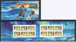Greenland - Christmas Booklet No 10 W. 12 Stamps - ALL MINT** - Carnets