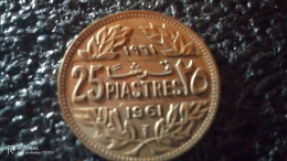 LÜBNAN- 1961  25  PİASTRES  -UNC- - Libanon