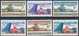 1963 Congo Compagnia Aerea Nazionale 6v. MNH Yvert N. 514/519 - Autres & Non Classés