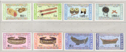 Thailand 1982 Set Of 8v, Traditional Music Instrument, Prefect Condiition - Thaïlande
