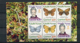 Greenland 1997. Queen Margrethe II & Butterflies - ALL MINT** - Blocs
