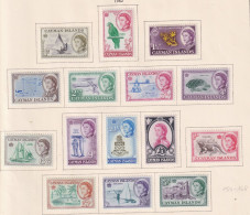 CAYMAN ISLANDS  -  1962 QEII Definitive Set Hinged Mint - Iles Caïmans