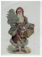 CHROMO DECOUPIS PERE NOEL ROUGE JOUETS SAPIN POUPEE SABRE - Motif 'Noel'