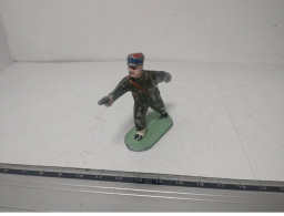 FIGURINE SOLDAT EN PLOMB ALU ANCIEN QUIRALU ? VINTAGE N°3 PISTOLET - Soldados De Plomo