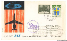 BR-BFP3-1112-TIMBRES - Stockhilm-cairo - First Sas - 1959 - 1927-1959 Brieven & Documenten
