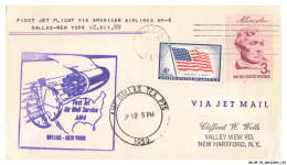 BR-BFP3-1103-TIMBRES - Dallas-newyork - First Jet Flight Via American Airlines - 1959 - 1927-1959 Brieven & Documenten