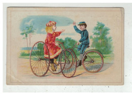 VALENCE EPICERIE FELIX POTIN TRICYCLE VELO SALUT MILITAIRE ET JEUNE FEMME - Félix Potin