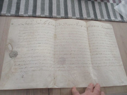 Pièce Signée DE LA GUERINIERE Velin Avec Sceau Sezou Chicheray Vouvrai 1784 Contrat De Vente - Manuscripts
