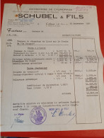 FACTURE ENTREPRISE DE CYLINDRAGE SCHUBEL COLMAR 1951 POUR ROMBACH LE FRANC CHEMIN DE LA HINFRIE - Non Classés