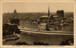 Paris CPA Perspective Sur Notre Dame - Arrondissement: 04