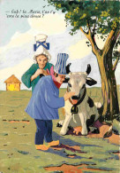 Animaux - Vaches - En Normandie - Art Illustration Dessin - Carte Dentelée - CPSM Grand Format - Voir Scans Recto-Verso - Cows