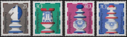 ALLEMAGNE - PIECES DU JEU D'ECHECS - N° 592 A 595 - NEUF** MNH - Echecs