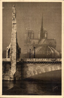 Paris CPA Notre DAme Et Statue De Ste Genevieve - Arrondissement: 04